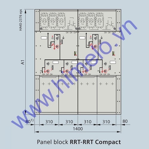 Tủ RMU Siemens 24kV 8DJH - RRT-RRT - Compact